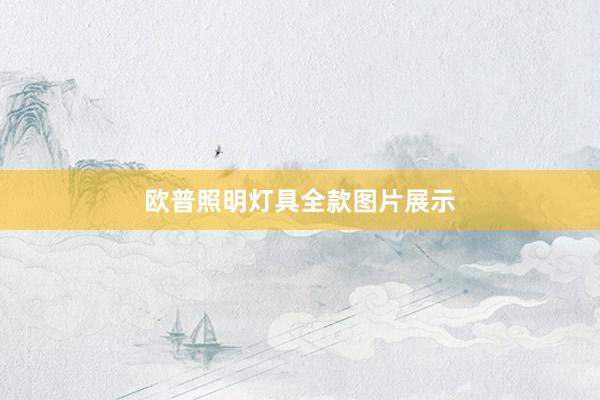 欧普照明灯具全款图片展示